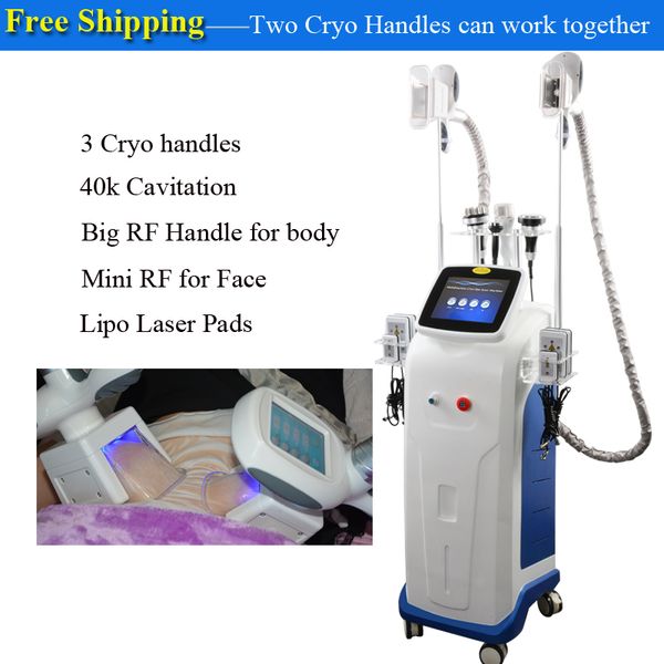 

5 in 1 cryotherapy fat ing slimming machine cool cryo ultrasound rf liposuction lipo laser facial cryo machine