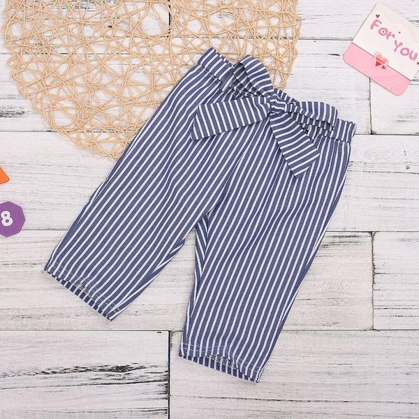 

детская одежда летний топ полосатые брюки комплект из трех частей l4. 15, White