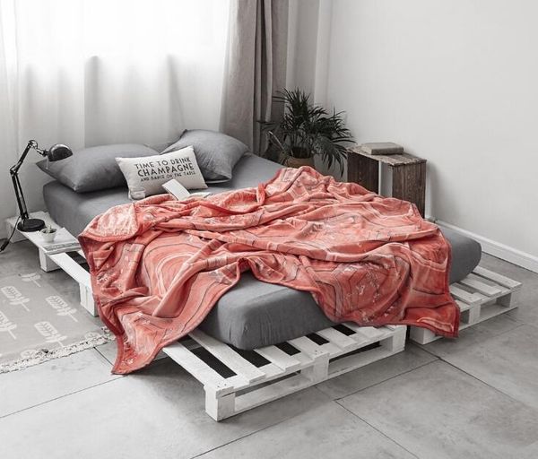 

luxury blanket warm fleece soft sleeping bed blanket bedspread blanket for sofa bed car portable plaids