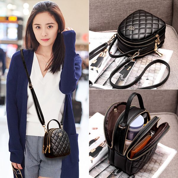 

exceed fire both shoulders package woman 2019 mini- backpack concise personality all-match lingge small bag tide bag