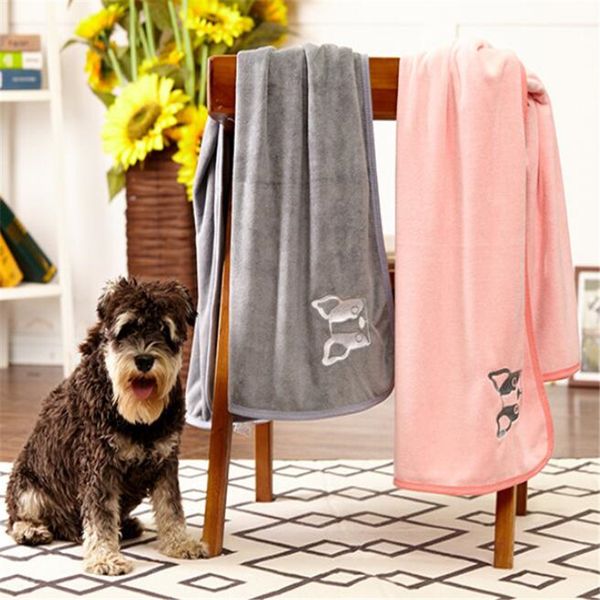 

140*70cm super-sized microfiber strong absorbing water bath pet towel dog towels golden retriever teddy general 400g/pc