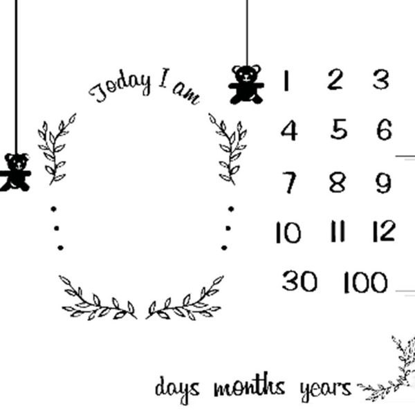

baby milestone blanket newborn p background cloth infants monthly record growth swaddle wrap pgraphy prop
