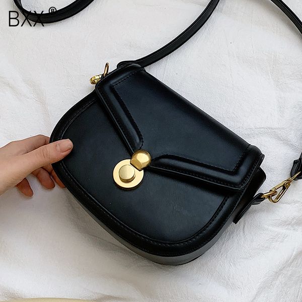 

bxx] pu leather crossbody saddle bags for women 2020 spring all-match mini shoulder messenger bag lady travel handbag hk179