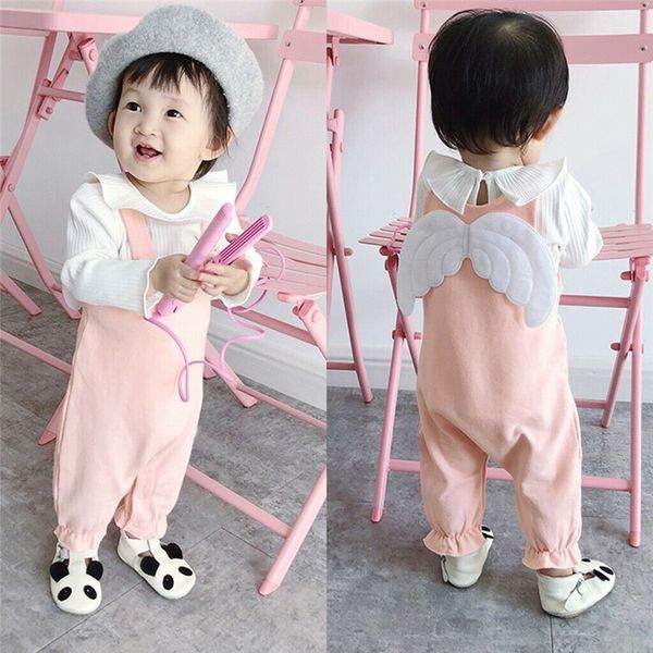 

pudcoco 2020 toddler kids baby girl ruffle romper summer cotton kids jumpsuit one-pieces outfit sunsuit 0-24m, Blue