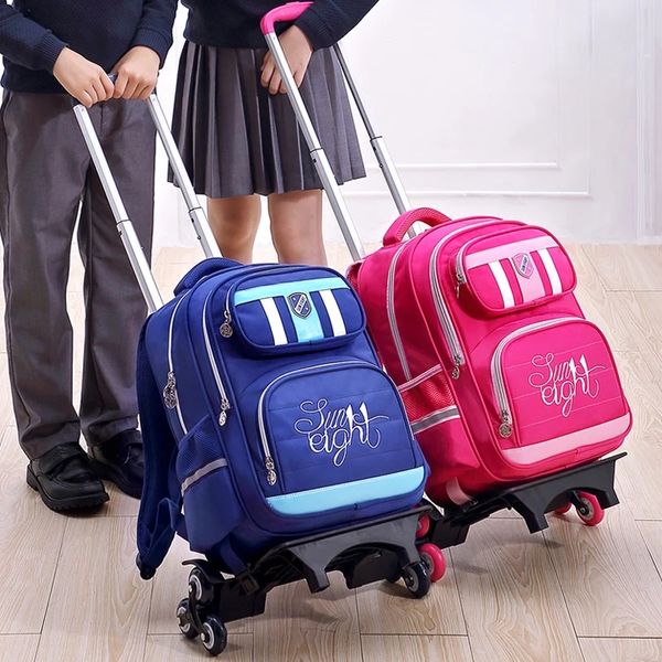 

sun eight six wheels wheeled bag school backpack for children luggage backpack for boys and girls trolly school bag trolley