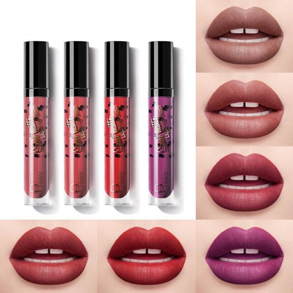 

pudaier 6pcs liquid lipstick set long lasting waterproof lipstick matte velvet silky lip gloss moisturizer lip makeup beauty 20sets/lot dhl