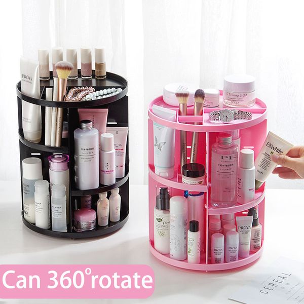 

vanzlife rotating cosmetic storage rack deskdressing table plastic storage box skin care rack