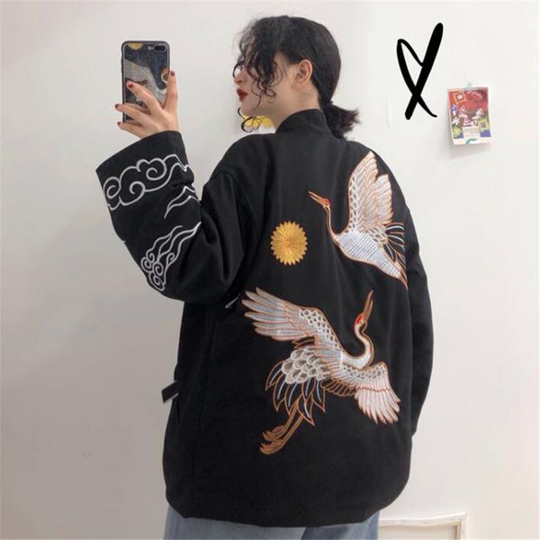 

2019 fashion kimono harajuku japanese style yukata women men haori traditional japan samurai costume asian clothes cardigan, Red