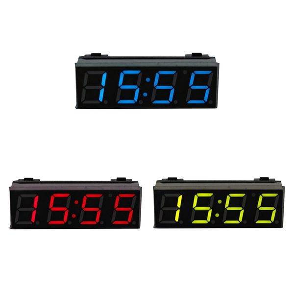 

12v car accessories digital led electronic clock time temperature digital voltmeter car clock saat accessories