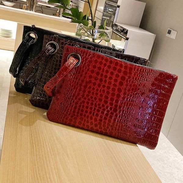 

fashion women's solid color messenger bags leather envelope shoulder bag women purse clutch bag flap pattern handbag purse totes
