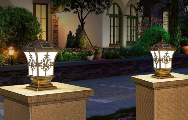2019 Solar Energy Column Headlight Led Garden Community Square