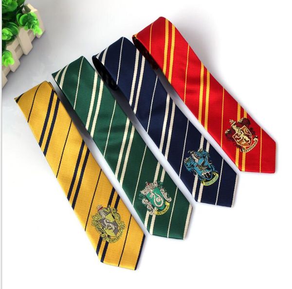 

harry potter ties clothing accessories borboleta necktie ravenclaw hufflepuff necktie hogwarts stripe ties 4 design kka2072, Silver