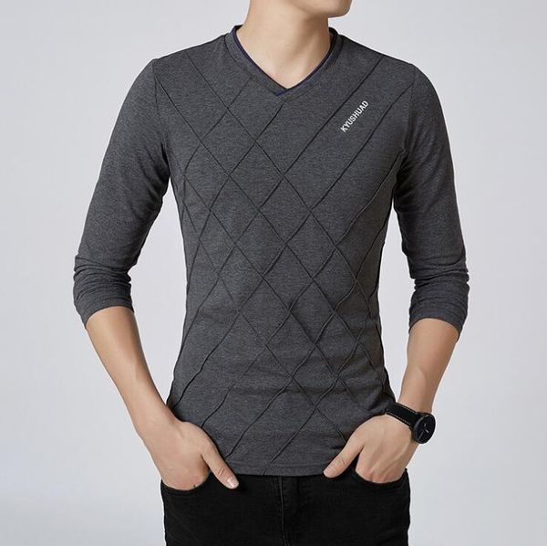 

мужская мода футболки slim fit пользовательские футболки складка дизайн длинные стильный роскошные v шеи фитнес футболки tee shirt homme, White;black