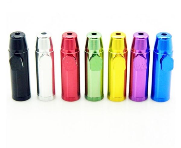 Bottiglia per tabacco da fiuto con martello per tubi in metallo, lunghezza 53 mm, naso per tubo a proiettile mini-appuntito