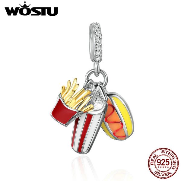 

wostu аутентичные 925 стерлингового серебра лакомство temptation бюргерса мотаться charm подходят оригинальные wst браслеты подарка ювелирны, Blue;slivery