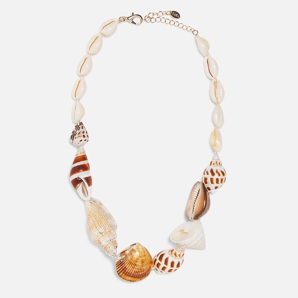 

dvacaman 2019 conch shell beads chain pendant necklace women summer beach statement necklace bohemian chokers jewelry bijoux, Golden;silver