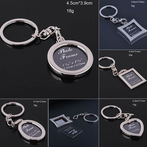 

creative alloy insert p frame keyring keychain fob lovers logo picture frame home decor for girlfriend christmas gifts, Slivery;golden