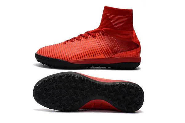 

2019 mens/woman/kids football boots superfly v tf/ic/fg red black soccer shoes