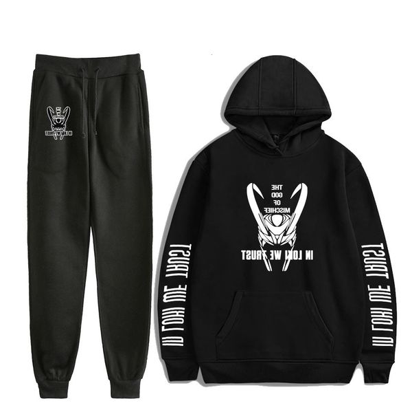 

factory goods hoodies northern europe myth loki evil god belt cap sweater trousers motion suit hoodie, Blue;black