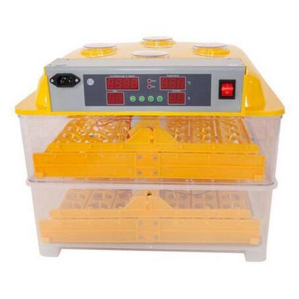 

wholesales 96-egg practical peep hole fully automatic poultry incubator set us plug