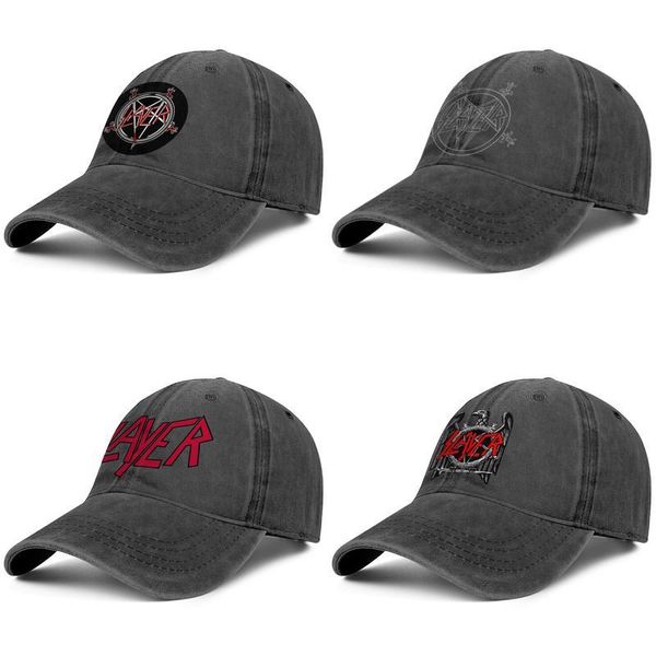

metal band slayer art mens and womens trucker denim cap cool designer golf personalisedcool fitted stylishteam hats rock logo golden, Blue;gray