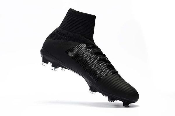 

mens/woman/kids football boots superfly v tf/ic/fg soccer shoes mercurial superfly v cr7 black soccer cleat