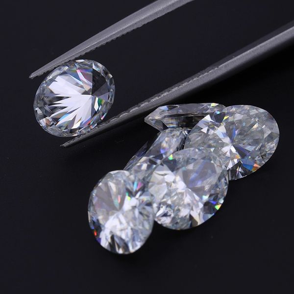 

loose shipping pen cut clarity fl 0.1ct to 6ct oval a egg shape color stone with pass moissanite d the diamond certificate rqhfs