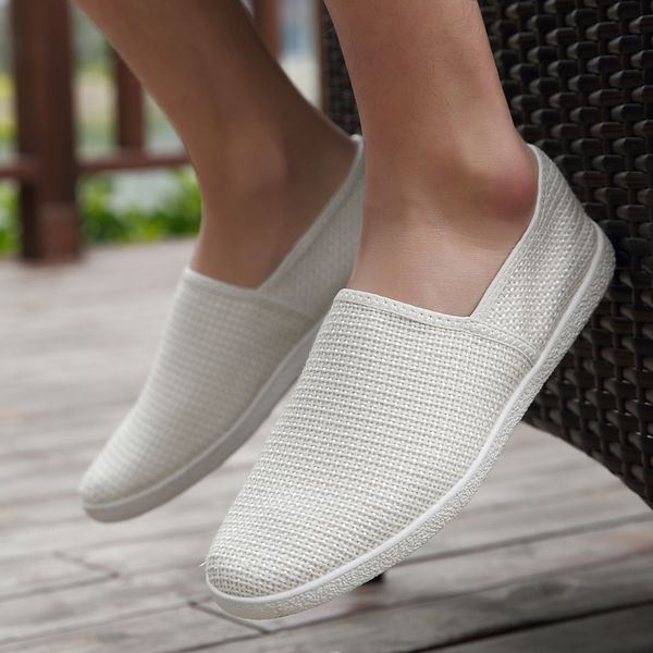 

spring espadrilles men casual shoes breathable canvas shoes male fashon trend driving men slip on loafers summer