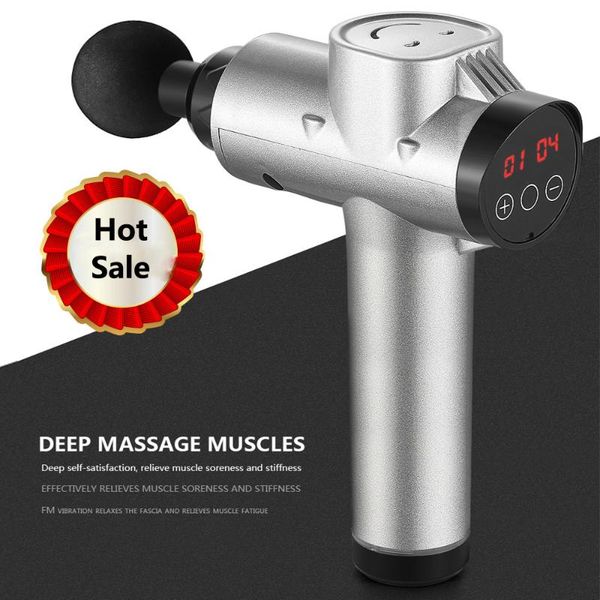 

muscle massage gun with 6 massage heads body massager therapy massager exercising relief body muscle relax