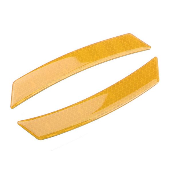 

2pcs car bumper wheel eyebrow reflective warning strip stickers self-stick grade buffer molding protection strip new