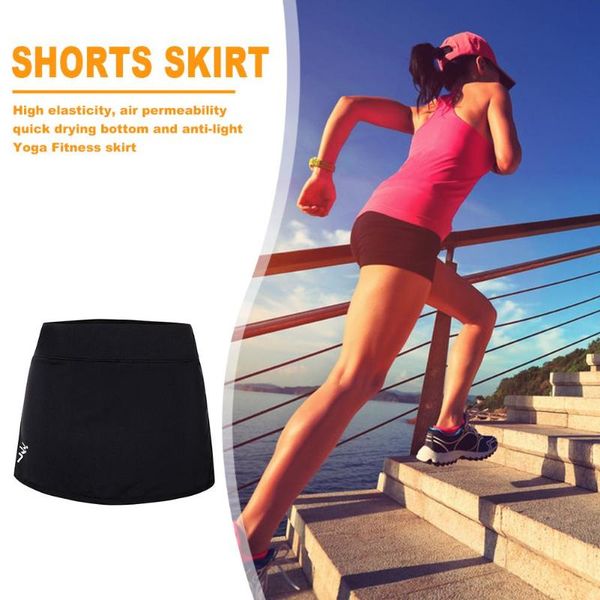 

outdoor sport yoga quick women sport fitness active athletic skorts lightweight high waist elastic skirt, White;red