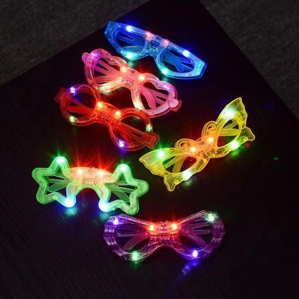 Gafas luminosas led cegadoras ojos de mariposa juguetes para niños al por mayor