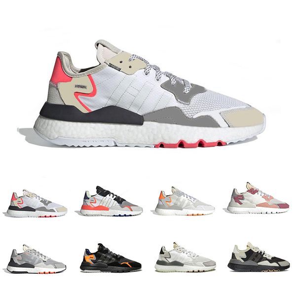 

2019 Newest cloud Core Black nite jogger 3M reflective night running shoes for men women triple white breathable trainer sports sneakers
