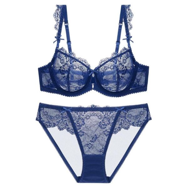 

women bra sets see through lace ultra thin brasserie brief panty underwear sets transparent lingerie brand bra set new, Red;black