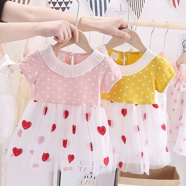 

kids designer clothes girls dress 2020 children's dress western princess dress children's summer baby's western style gauze c, Red;yellow