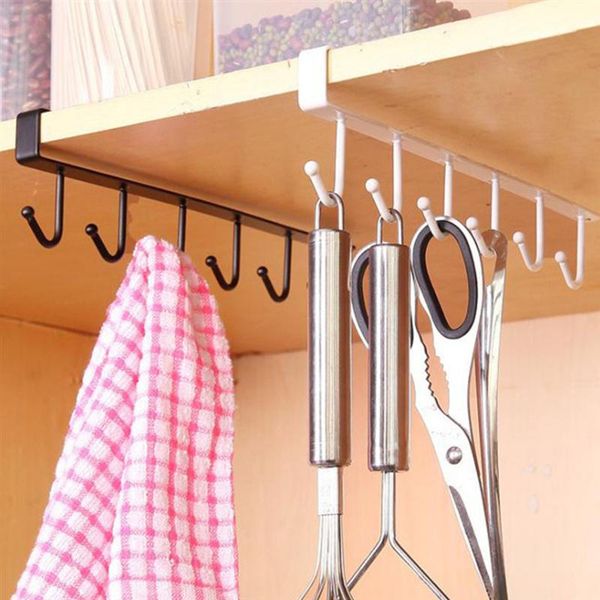 

2pcs wardrobe hanging hook iron storage hook multi function hanging hooks (white