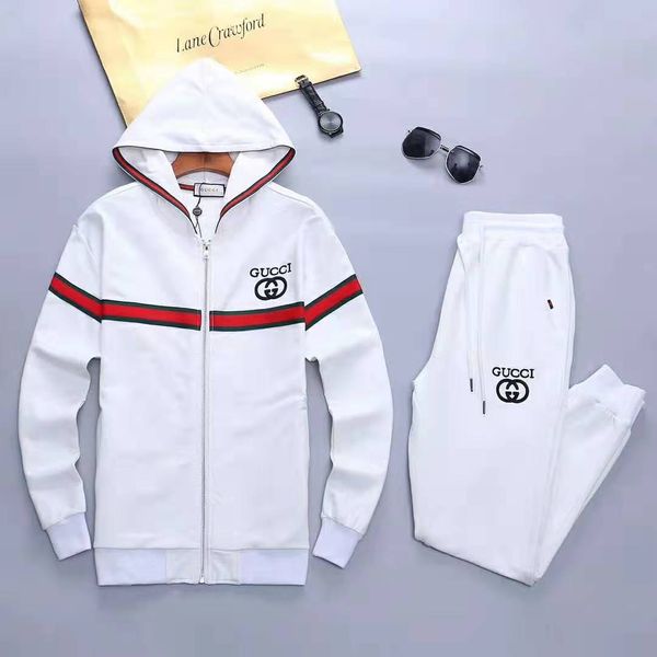 

2020 cuci мужская куртка с капюшоном толстовка tracksuit set мужские поло куртки брюки беговая одежда роскошные куртка set водолазка medusa, Gray