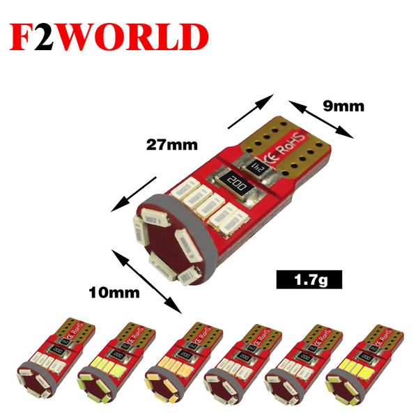 

4 pcs *t10 canbus 160ma non polar 15smd 501 4014 smd chip led car auto interior license plate lights parking clearance lamp
