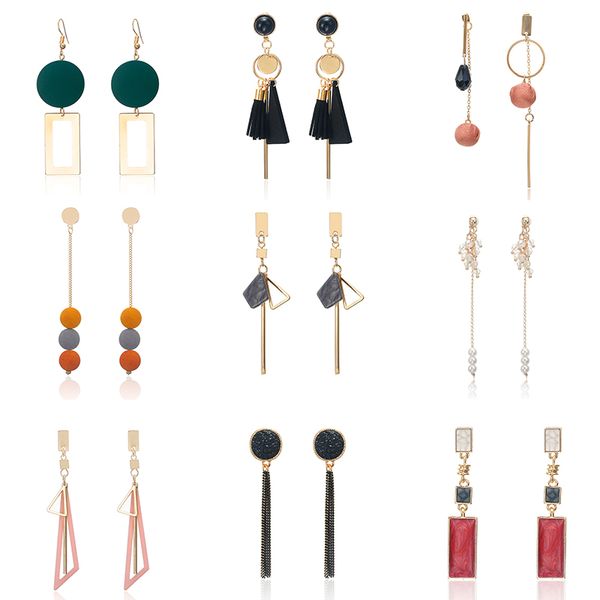 

korean women's earrings metal wood geometric fashion cute bohemian drop earrings suitable for winter gift jewelry 2019 new, Silver