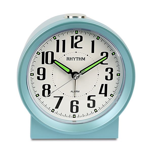 

rhythm 4inch silent alarm clock led night luminous children's alarm clock with sound snooze function table deskbeside