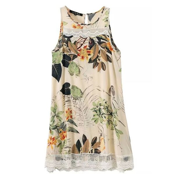 

Women summer plus size lace floral Dress vintage vintage floral sleeveless casual vestido de festa club wear dress