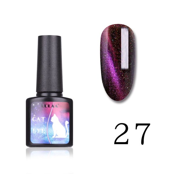 

new 8ml 3d cat eye nail gel semi-permanent shiny magnetic black base uv gel nail polish varnish lacquer soak off, Red;pink