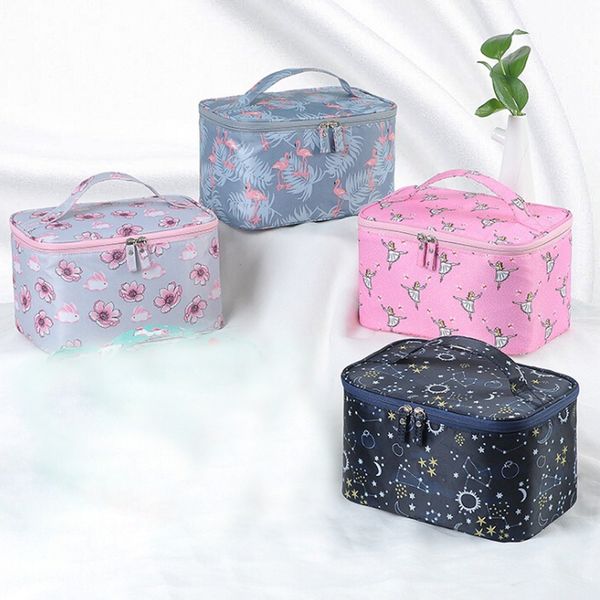 

portable travel makeup toiletry case pouch flower organizer cosmetic bag new