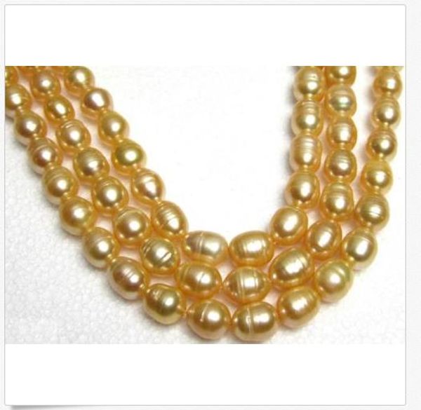 

35 inch huge 13mm natural south sea golden pearl necklace 14k gold clasp, Silver