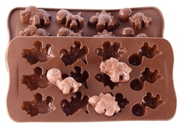 

12 cavities dinosaurs shaped hard polycarbonate chocolate mould pc candy pasta tool injection pc cake mold