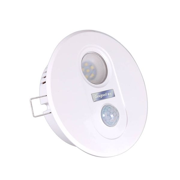 

Geagood Human Body Sensor Light LED Infrared Sensor Lamp 7W Recessed Downlight for Stairway Corridor Aisle Balcony