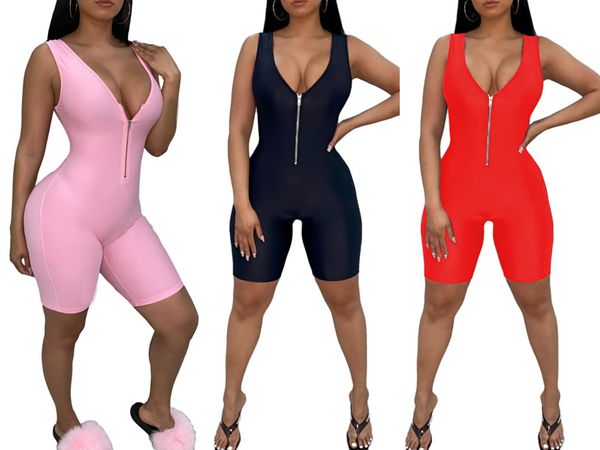 

hollow out mesh jumpsuits womens summer one-piece jumpsuit shorts solid color streetwear rompers pantalones jumpsuits #93858, Black;white