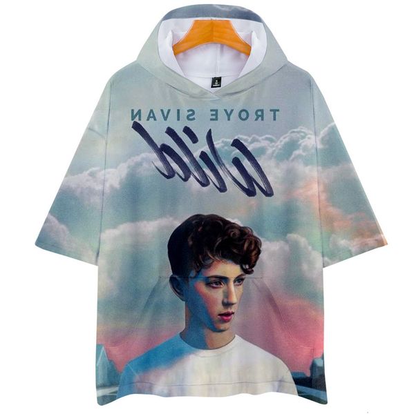 

troye shirt singer australia sivan 3d printing leisure time easy belt cap short sleeve t shirts, Gray;blue