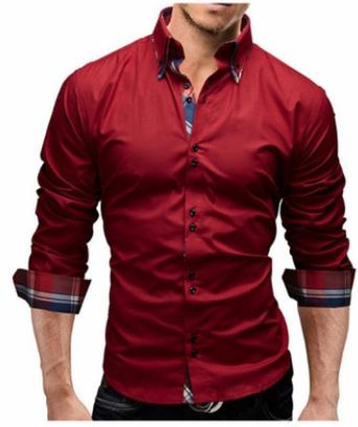 2021 Solid Color Luxury Men Shirts Fashion Designer Panelled Mens ...