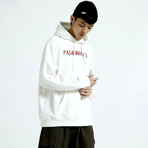 

super popular ins autumn retro japanese anime slam dunk master bf style loose couple tide brand hooded pullover sweatshirts, Black